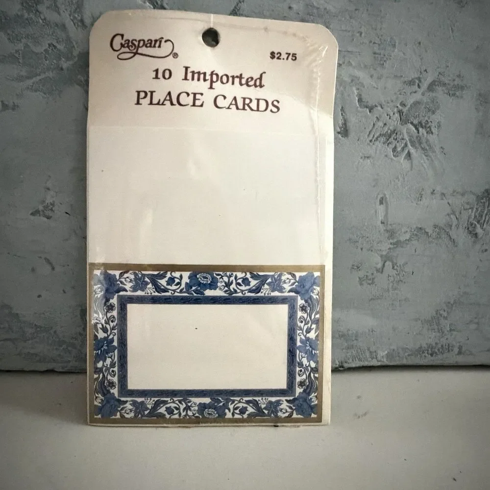 Caspari  Place Cards Original Design Chinoiserie 10 ct Pkg Table Décor New NOS